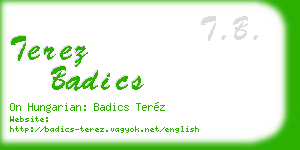 terez badics business card
